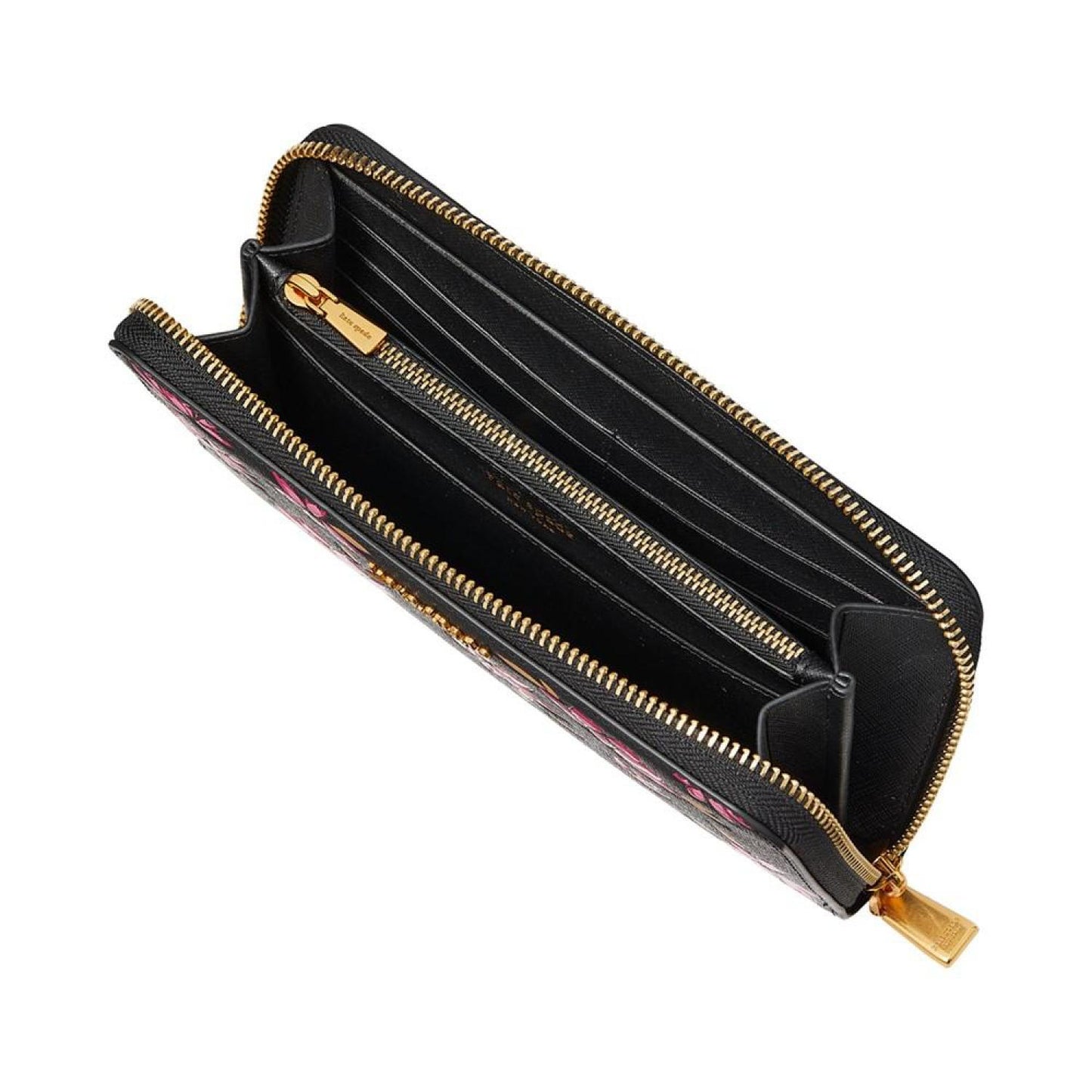 Morgan Winter Blooms Embossed Saffiano Leather Zip Around Continental Wallet