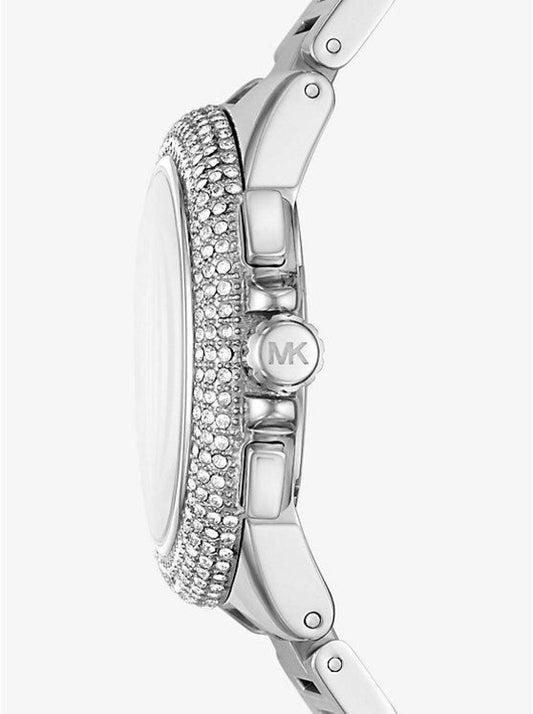 Oversized Camille Pavé Silver-Tone Watch