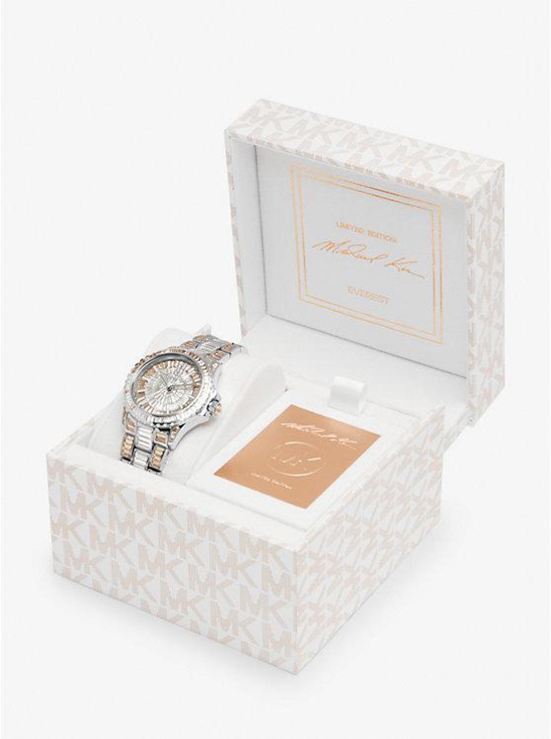 Limited-Edition Mini Everest Two-Tone Pavé Silver-Tone Watch
