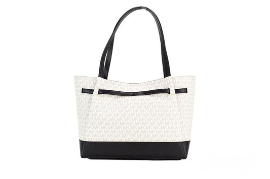 Michael Kors Reed Large ivory Signature PVC Belted Tote Bag Women's Purse