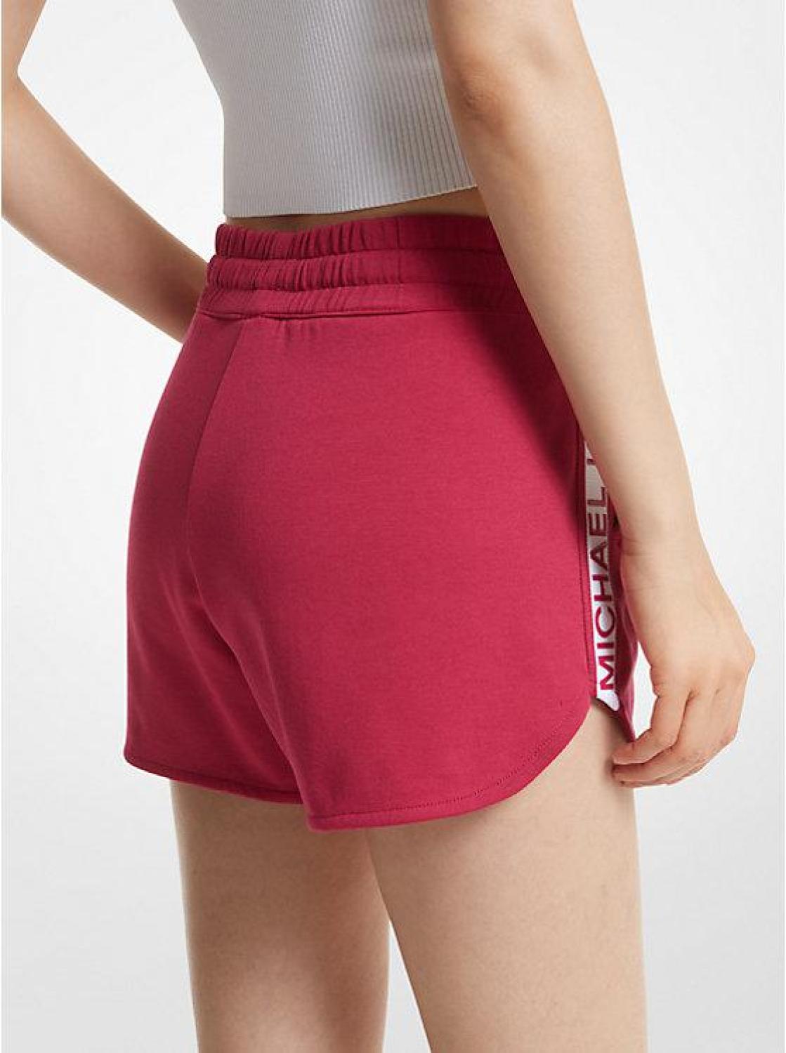 Logo Tape Cotton Blend Track Shorts