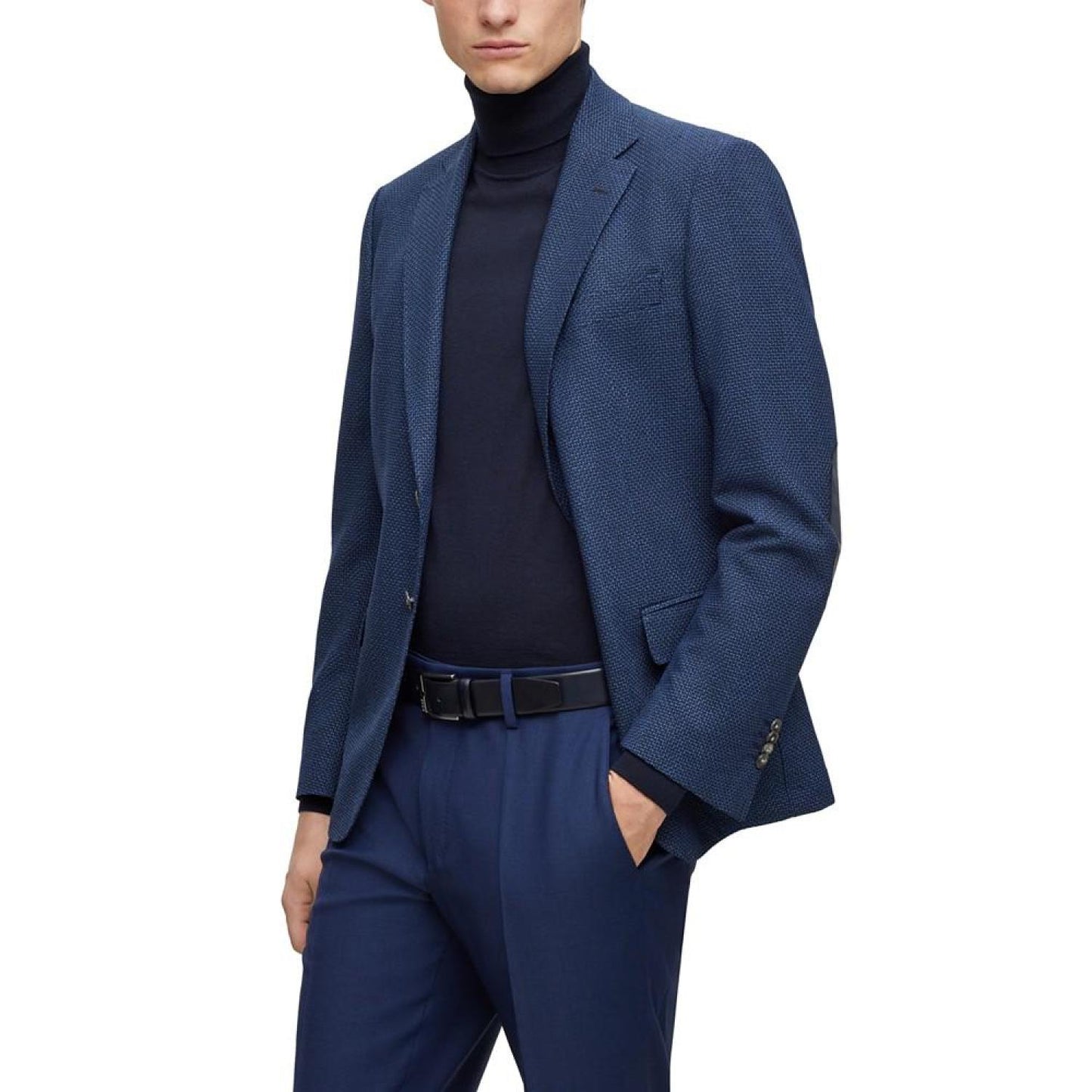 Men's Micro-Pattern Stretch Slim-Fit Jacket