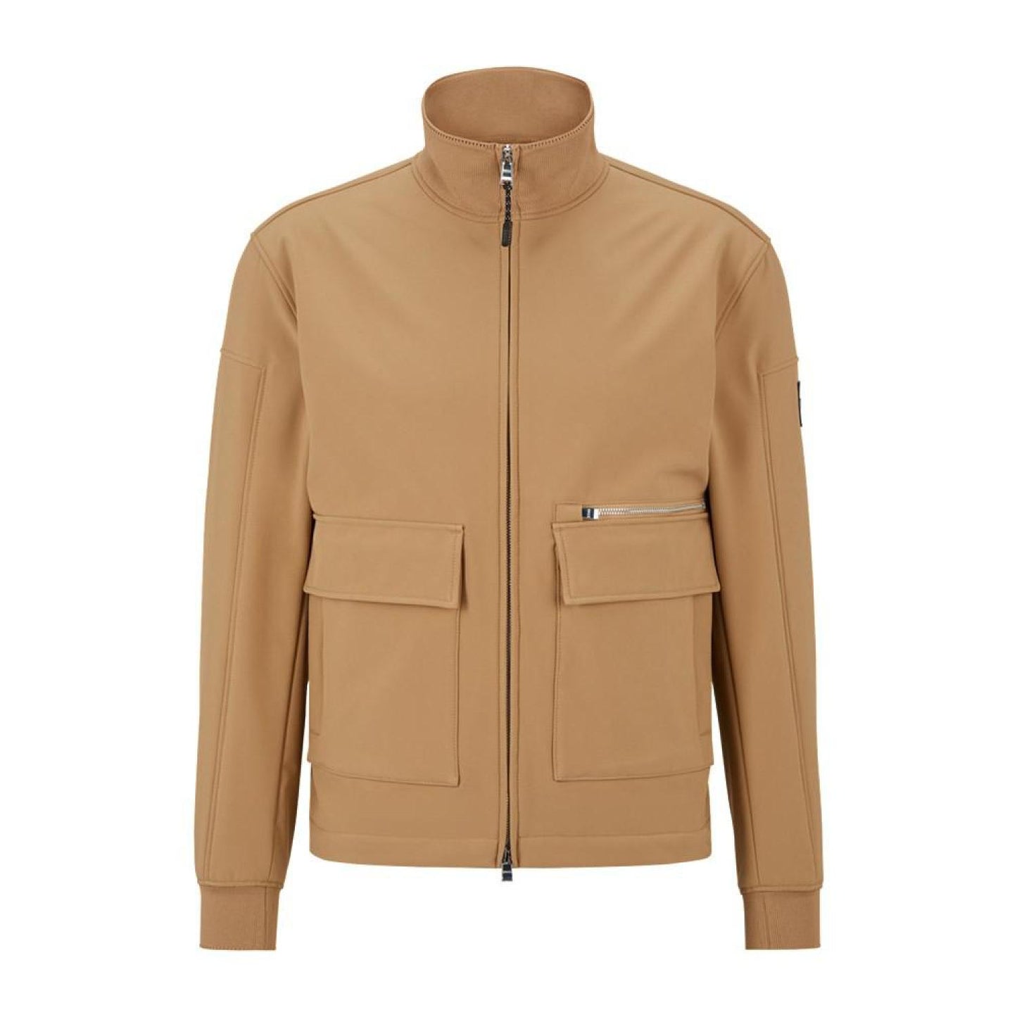 Men's Water-Repellent Softshell Logo Patch Jacket