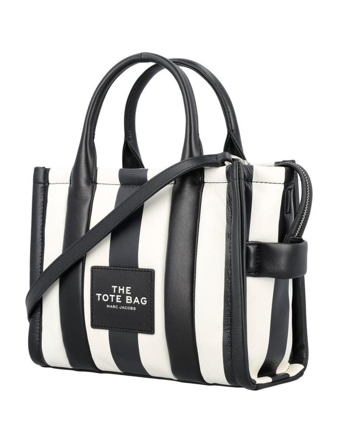 Marc Jacobs Striped Zip-Up Small Tote Bag