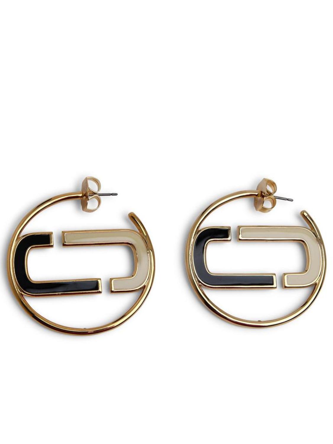 Marc Jacobs Enamel Large Hoop Earrings