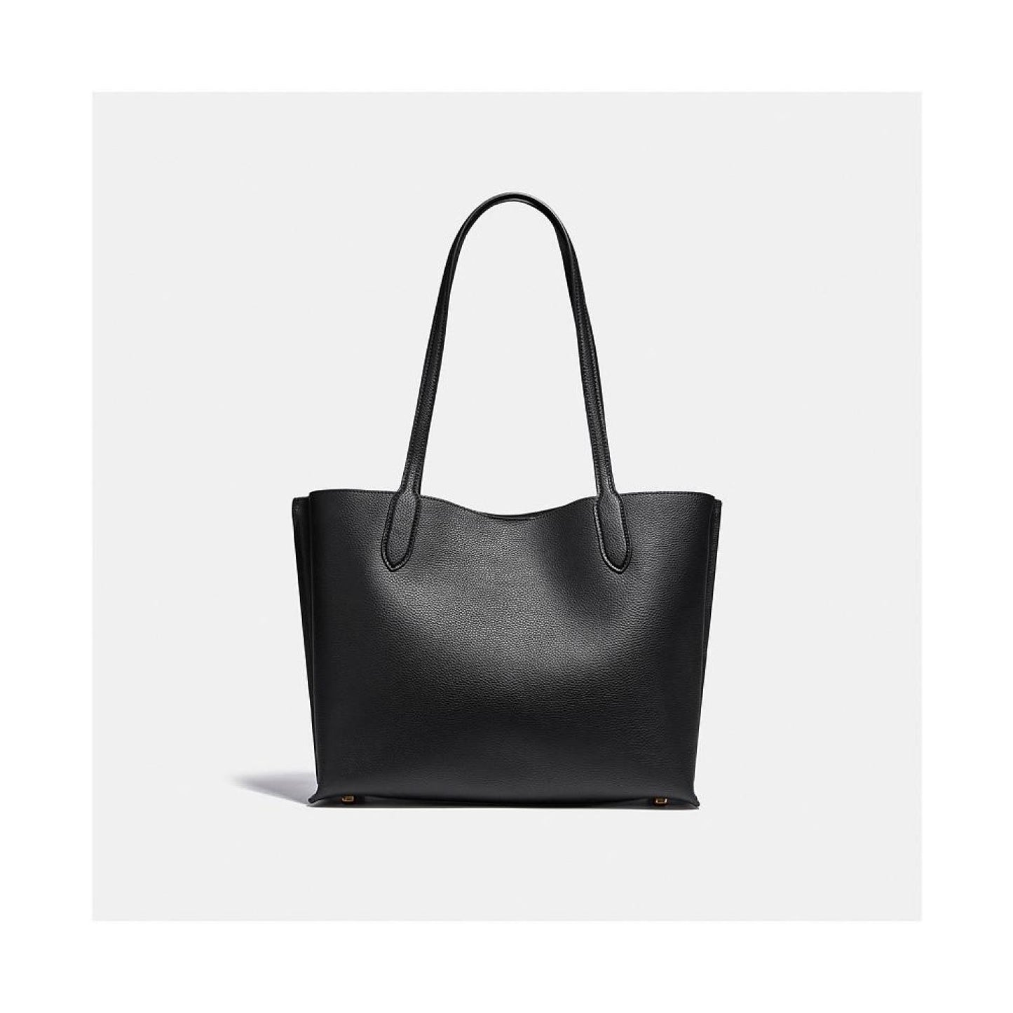 Polished Pebble Leather Willow Tote with Interior Zip Pocket