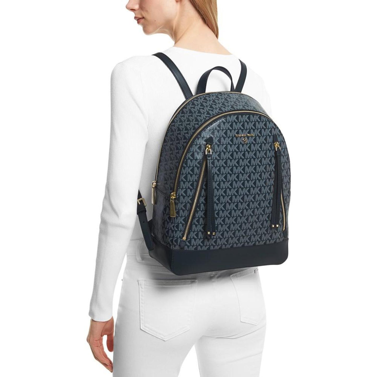 Logo Brooklyn Large Double Zip Backpack