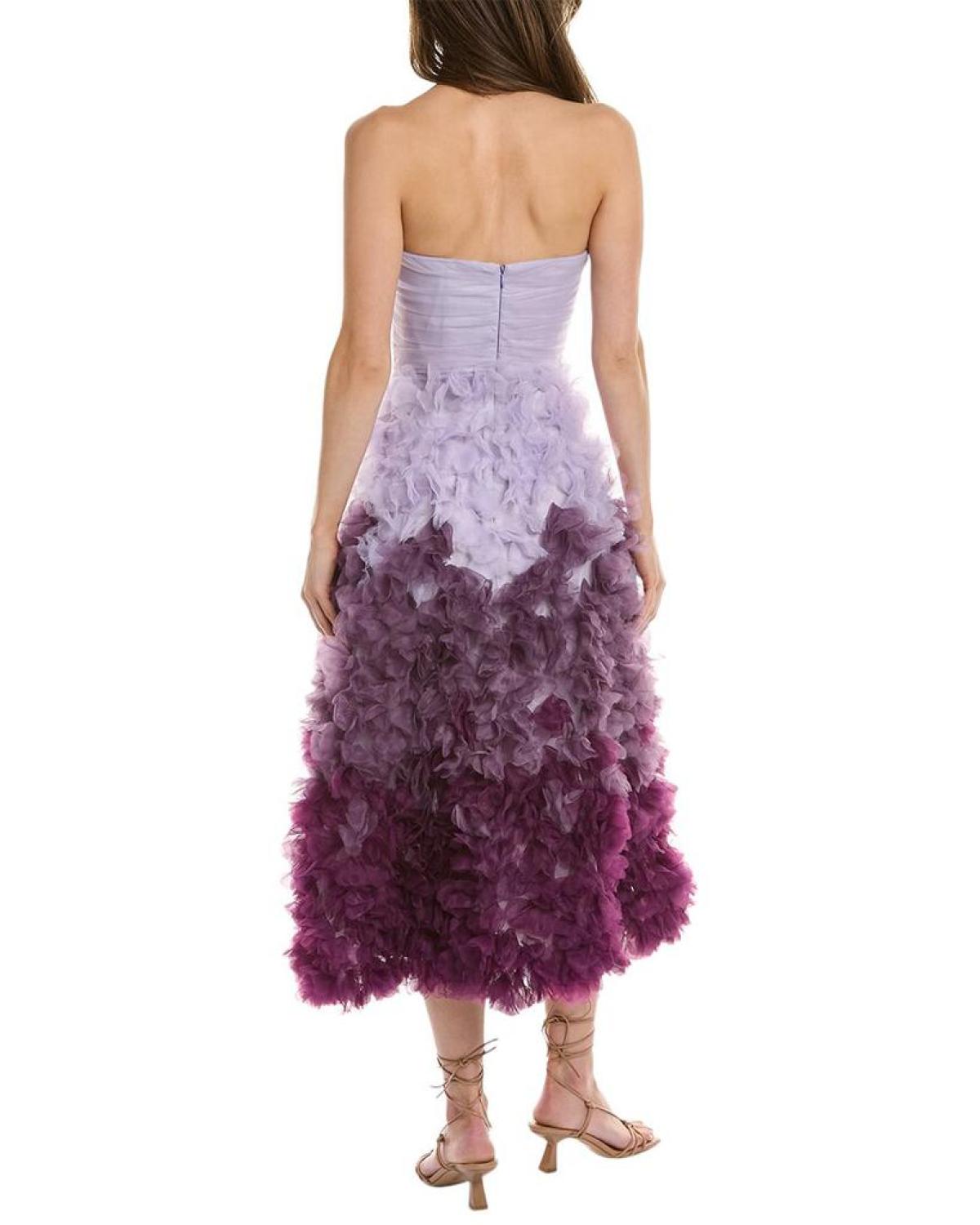 Marchesa Notte Ombre Cocktail Dress