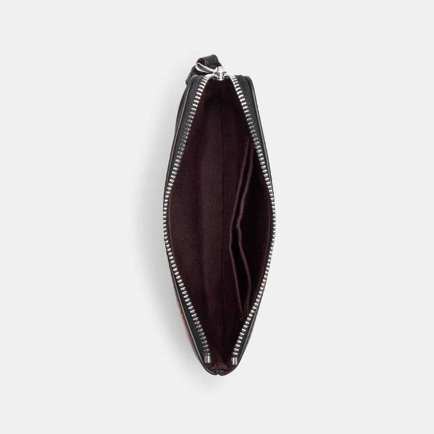 Coach Outlet Corner Zip Wristlet In Signature Canvas With Rose Print