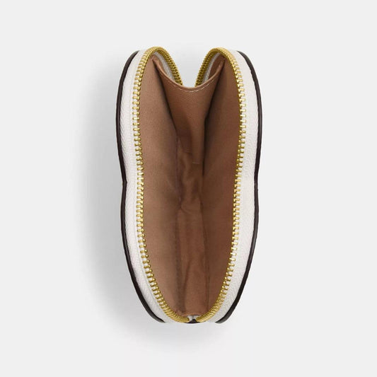 Coach Outlet Heart Coin Case In Signature Canvas With Heart Print