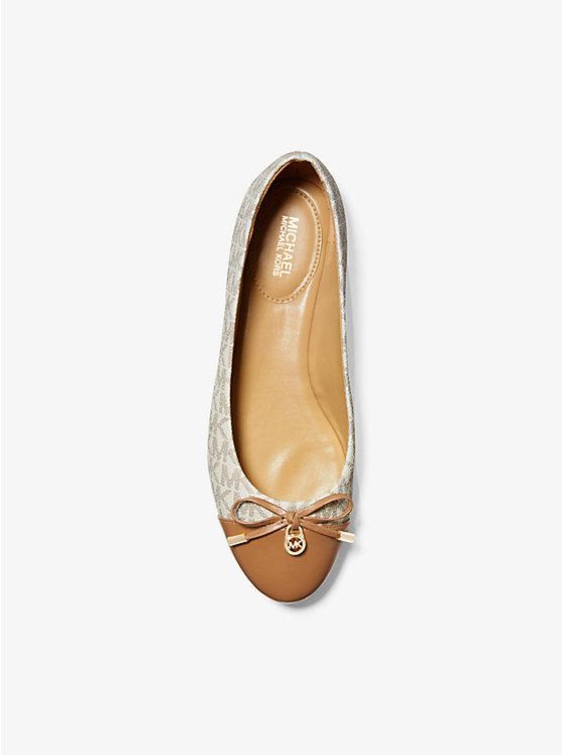 Melody Logo and Leather Ballet Flat