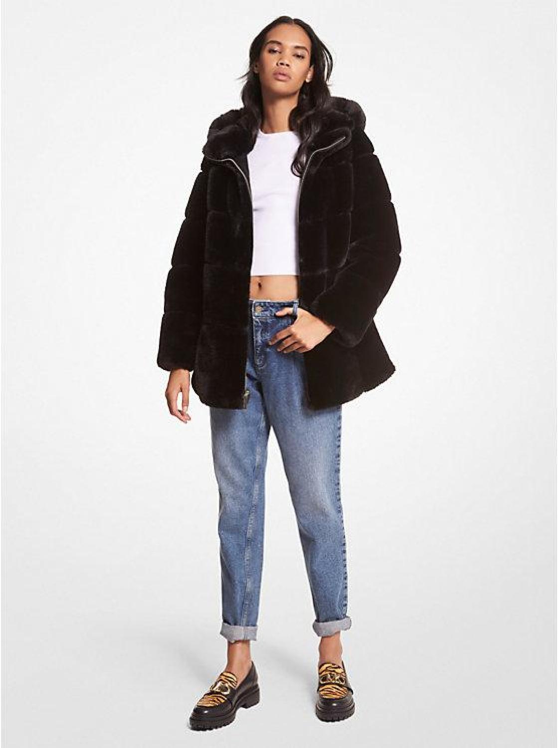 Quilted Faux Fur Jacket