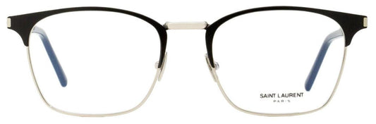 Saint Laurent Men's Rectangular Eyeglasses SL 224 002 Black/Palladium 52mm