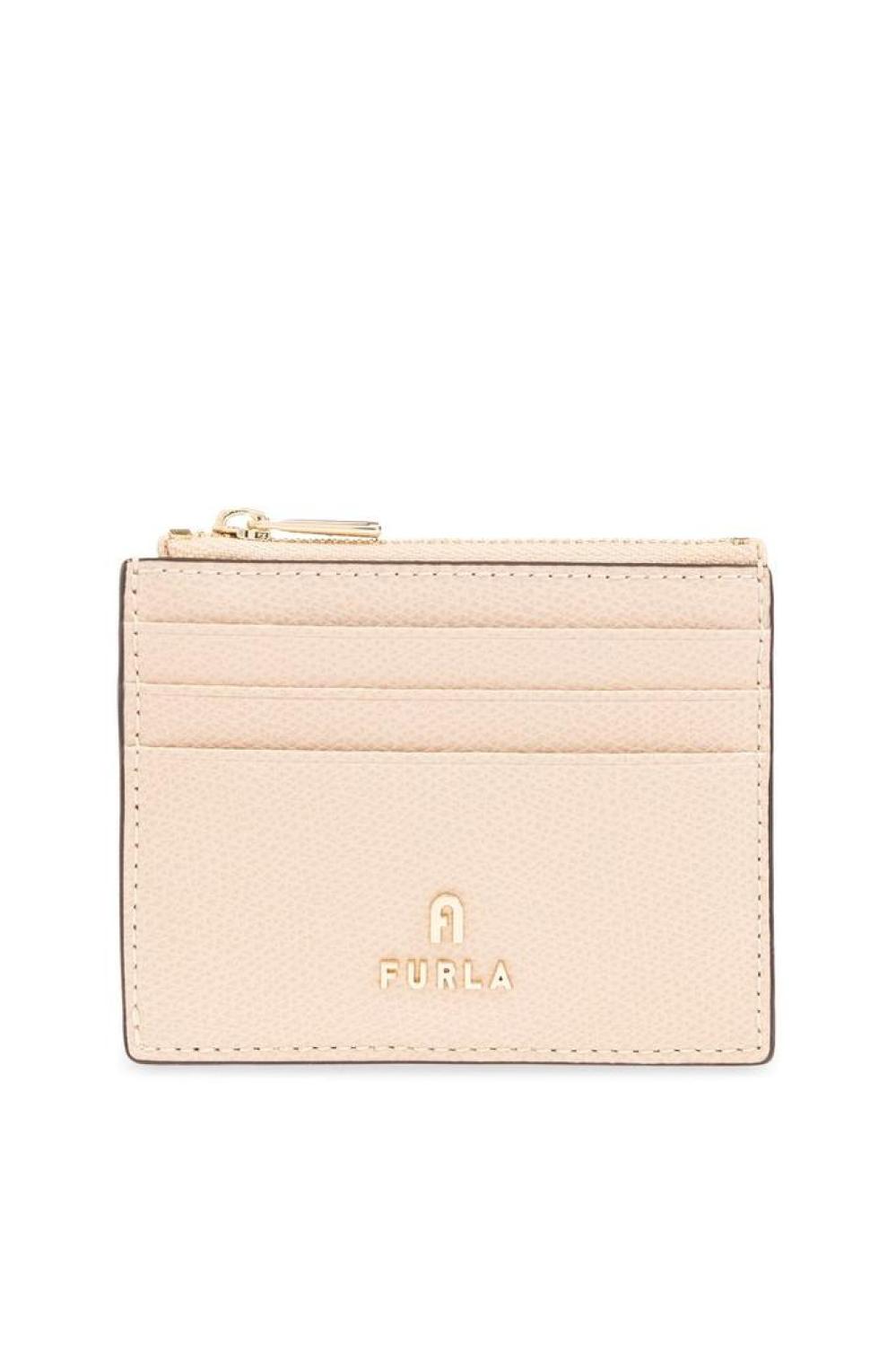 Furla Logo Plaque Zip-Up Card Holder