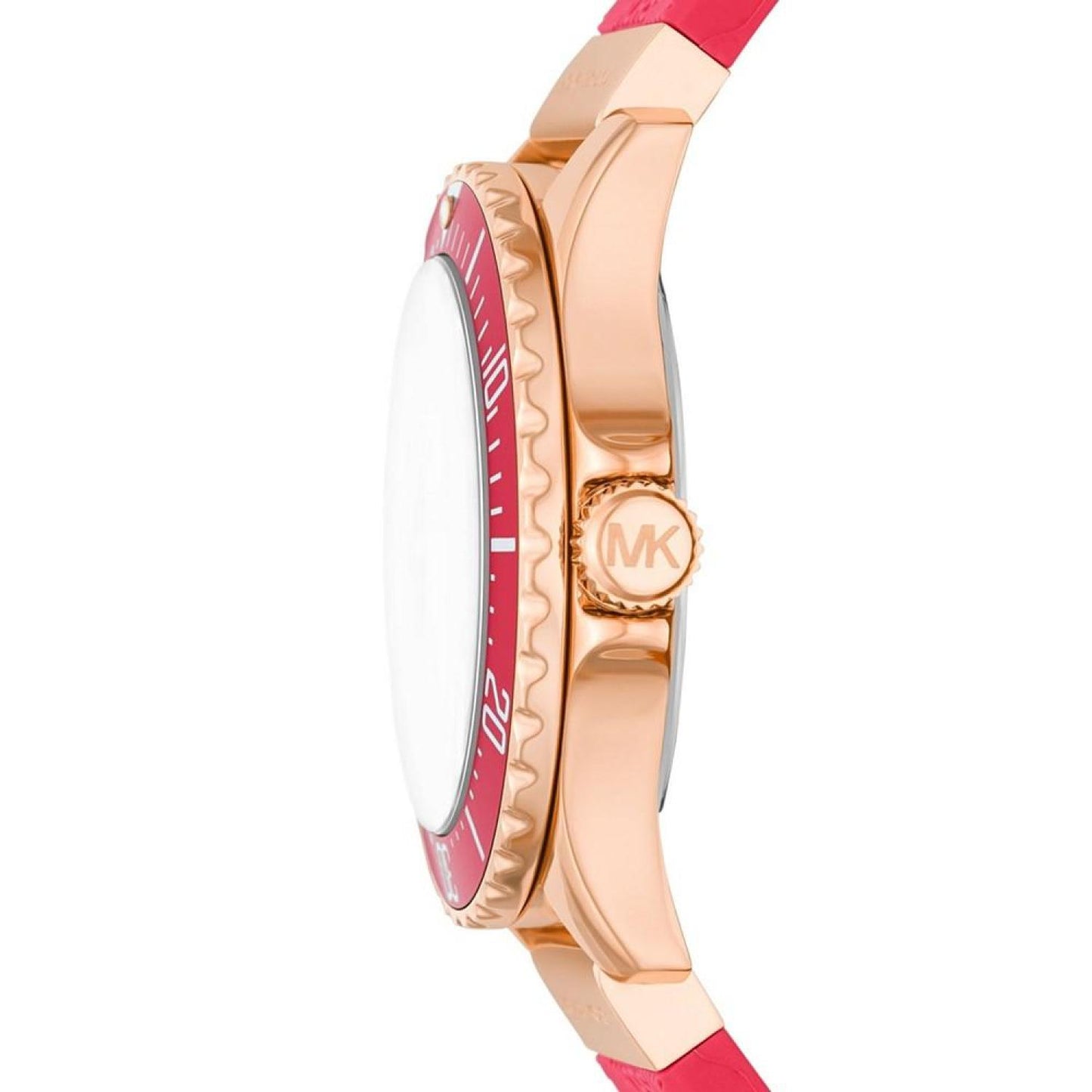 Women's Everest Quartz Three-Hand Geranium Pink Silicone Watch 43mm
