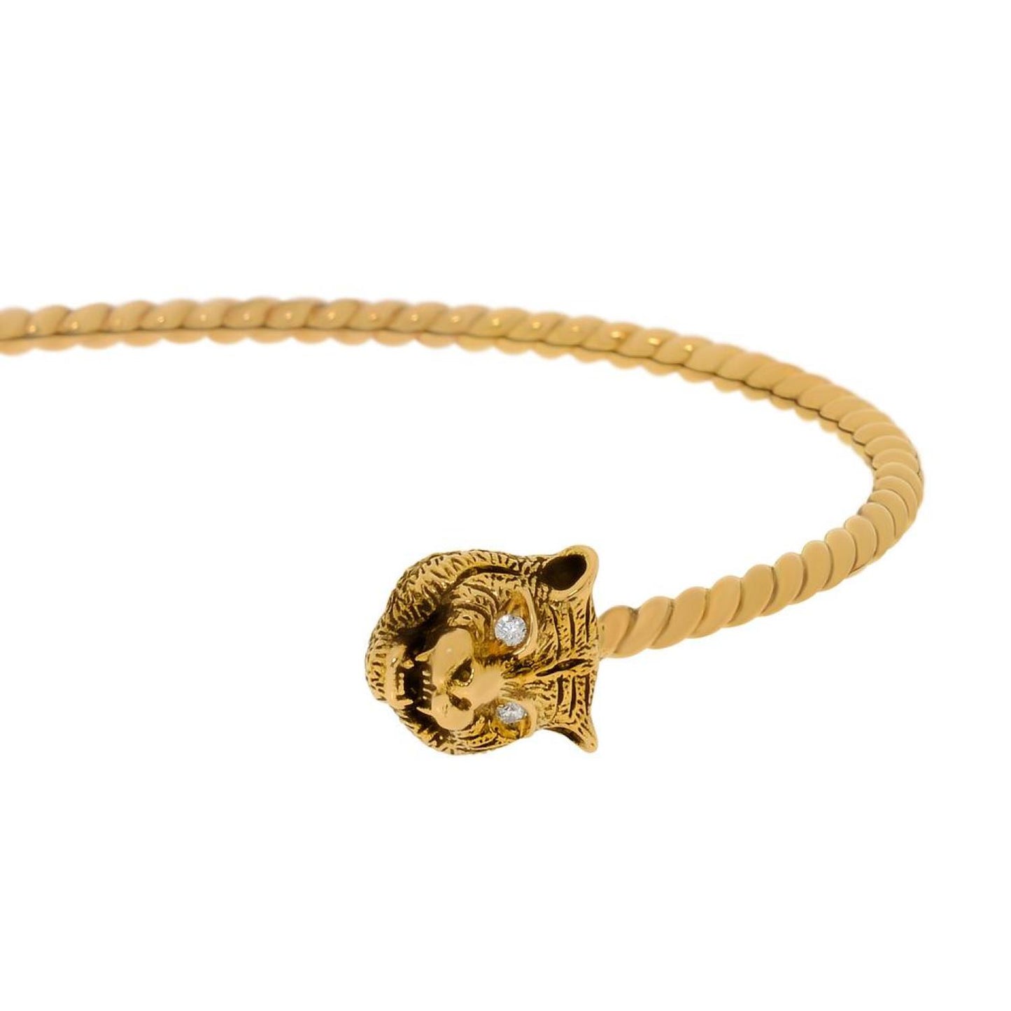 Gucci Le Marche Des Merveilles 18K Yellow Gold, Diamond Cuff Bracelet YBA526320001016