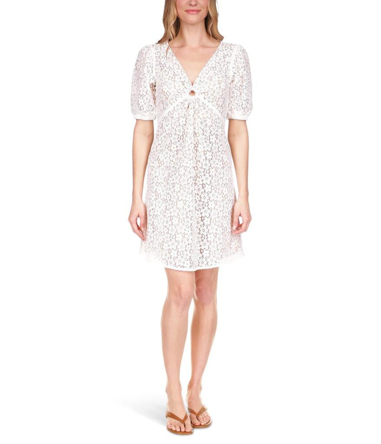 Lace V-Neck Mod Dress