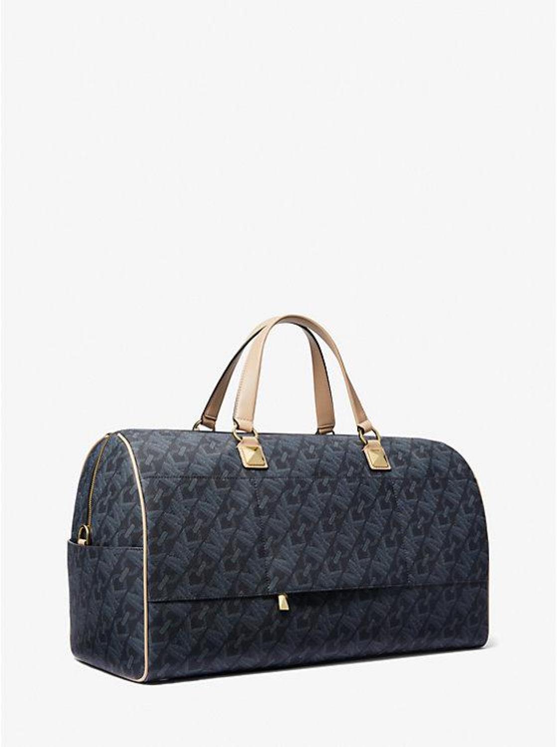 Grayson Extra-Large Empire Signature Logo Stripe Weekender Bag