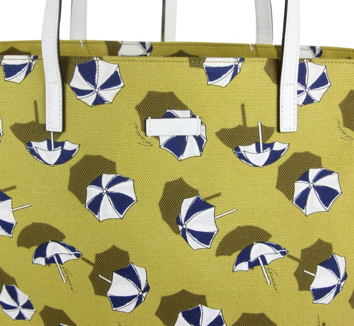Gucci Women's Heartbit Canvas Tote Handbag With Parasol Print