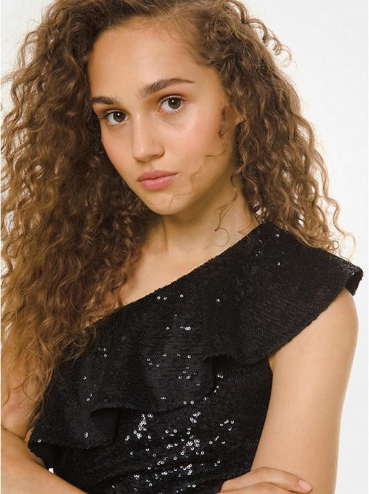 One-Shoulder Sequined Dress