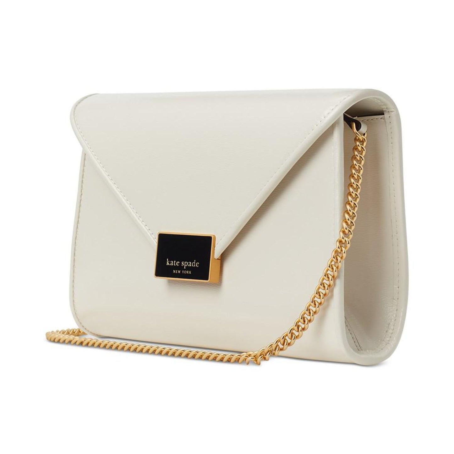 Anna Shiny Textured Leather Small Envelope Clutch