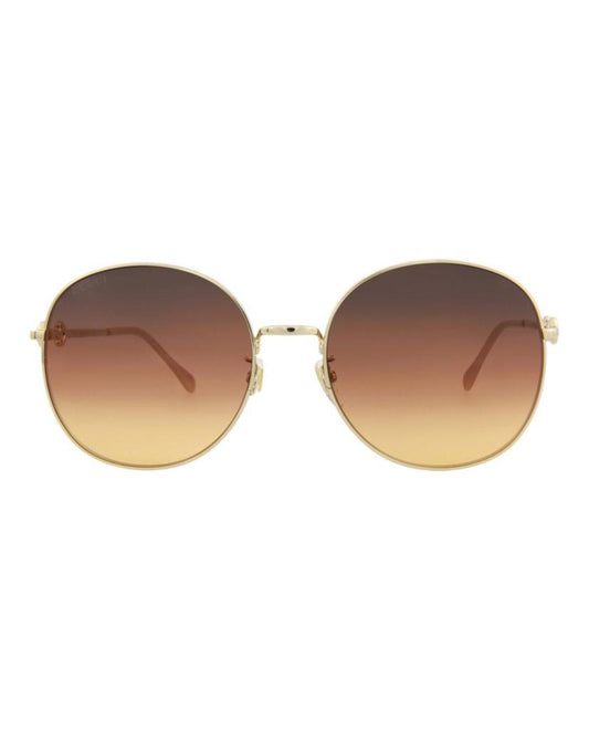 Round/Oval-Frame Metal Sunglasses
