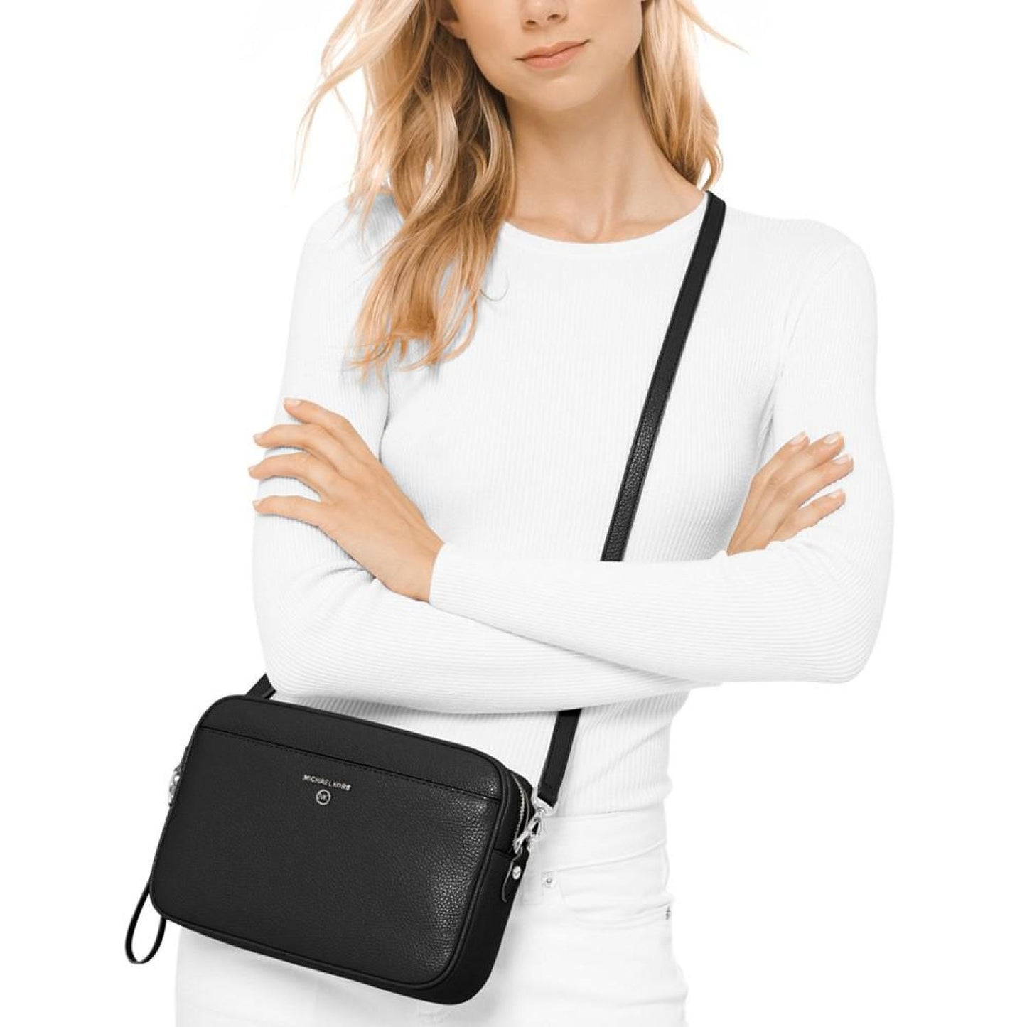 Jet Set Charm East West Leather Camera Crossbody
