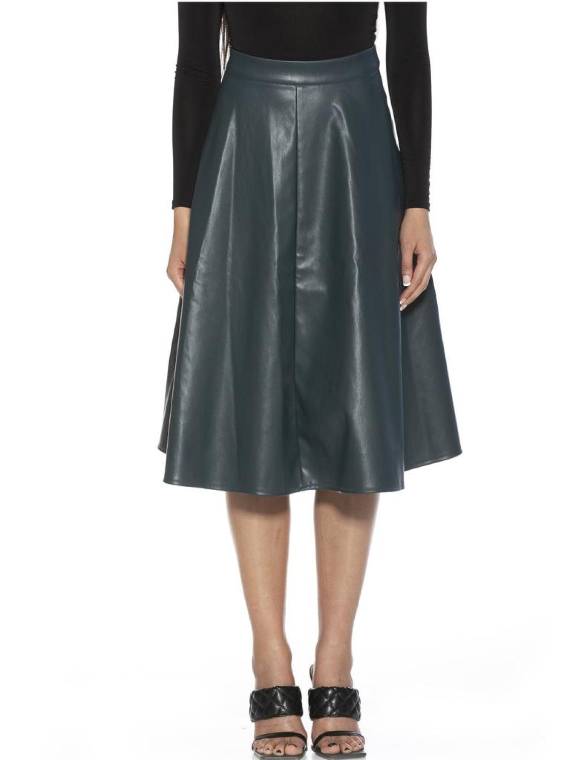 Pleather Midi Skirt