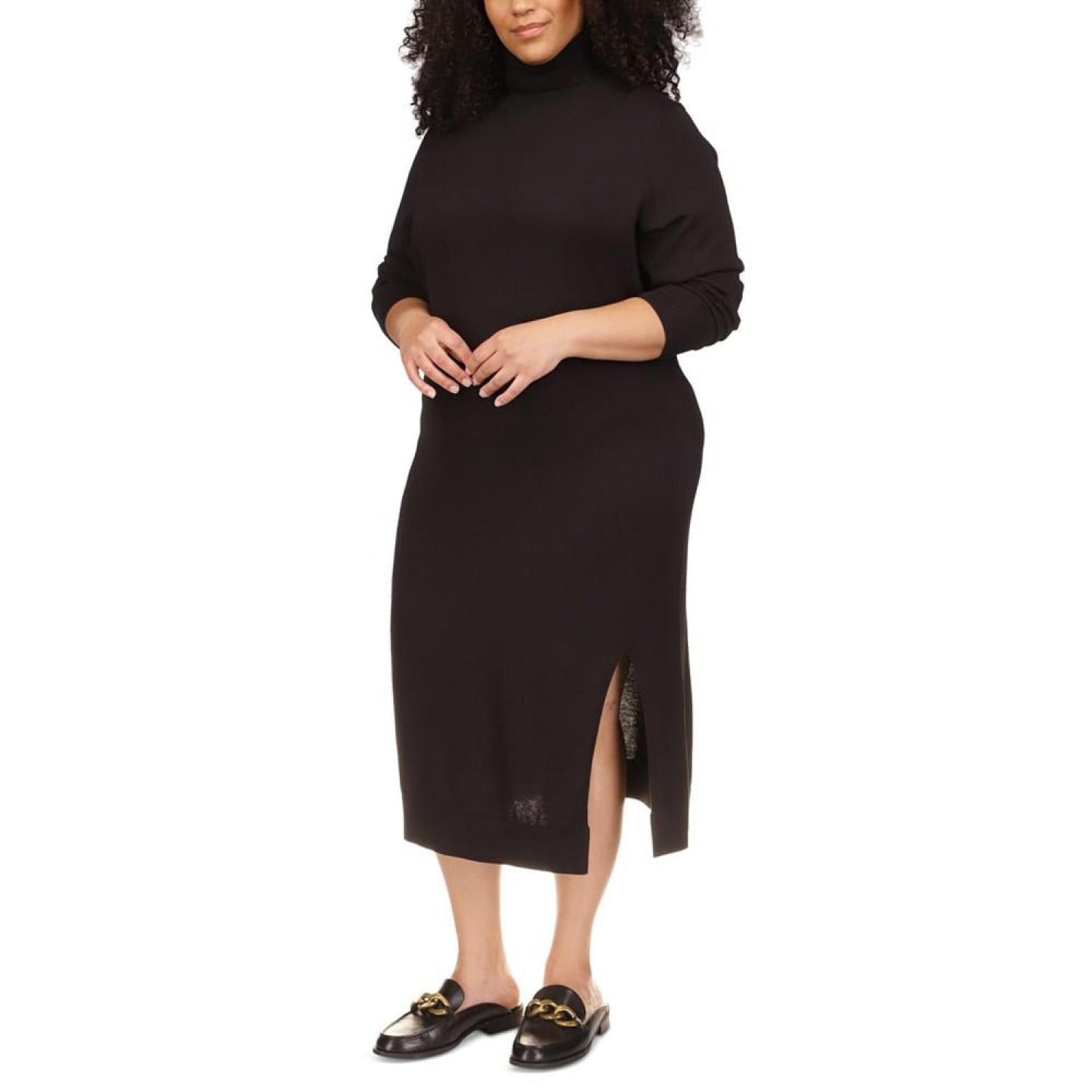 Plus Size Turtleneck Sweater Dress