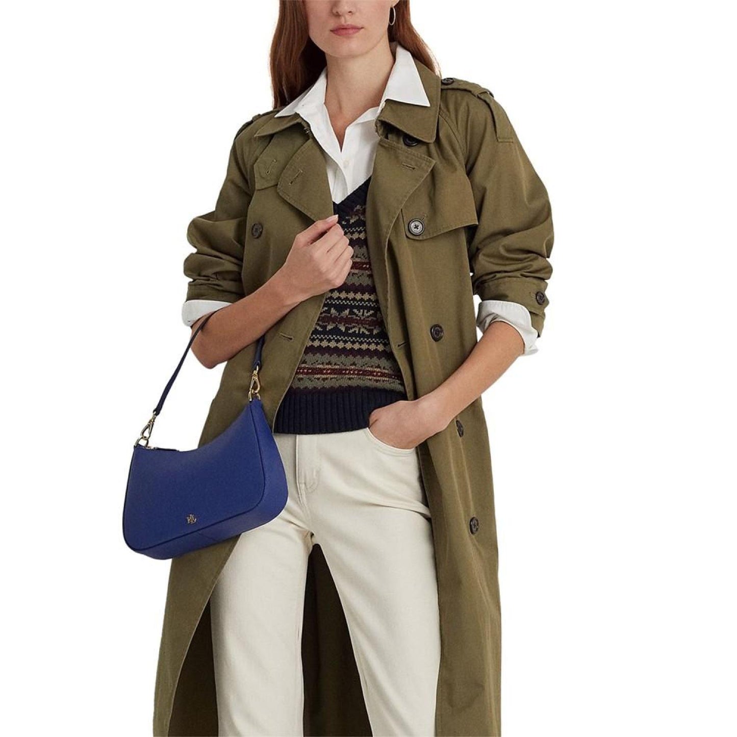 Crosshatch Leather Medium Danni Shoulder Bag