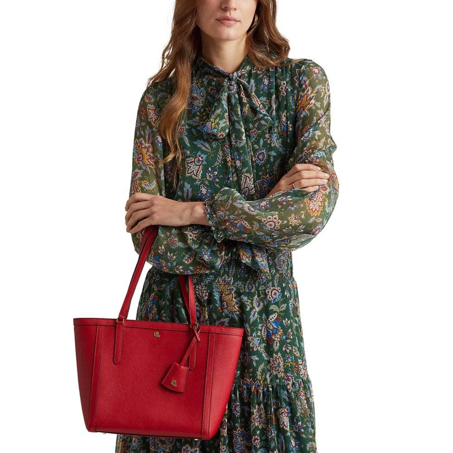 Clare Cross Hatch Leather Slim Tote
