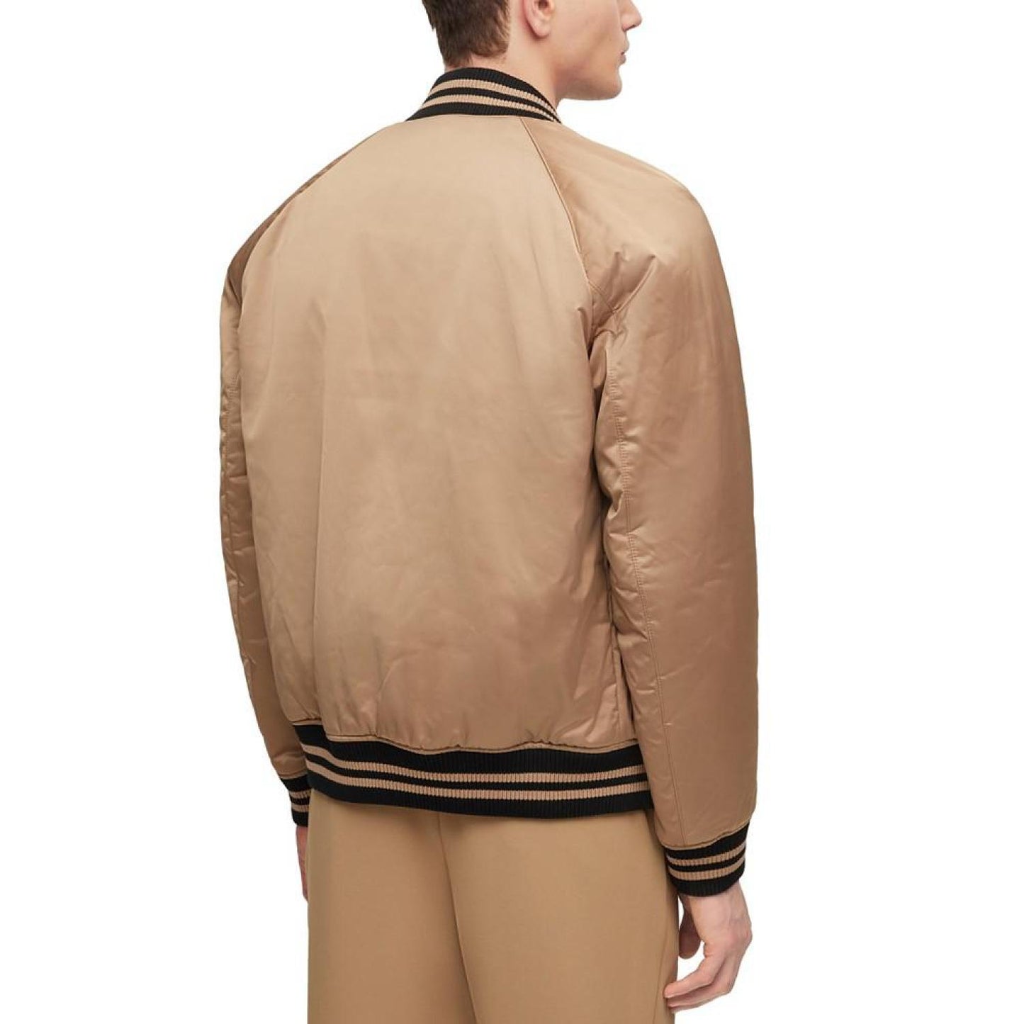 Men's Branded Satin Bomber Jacket