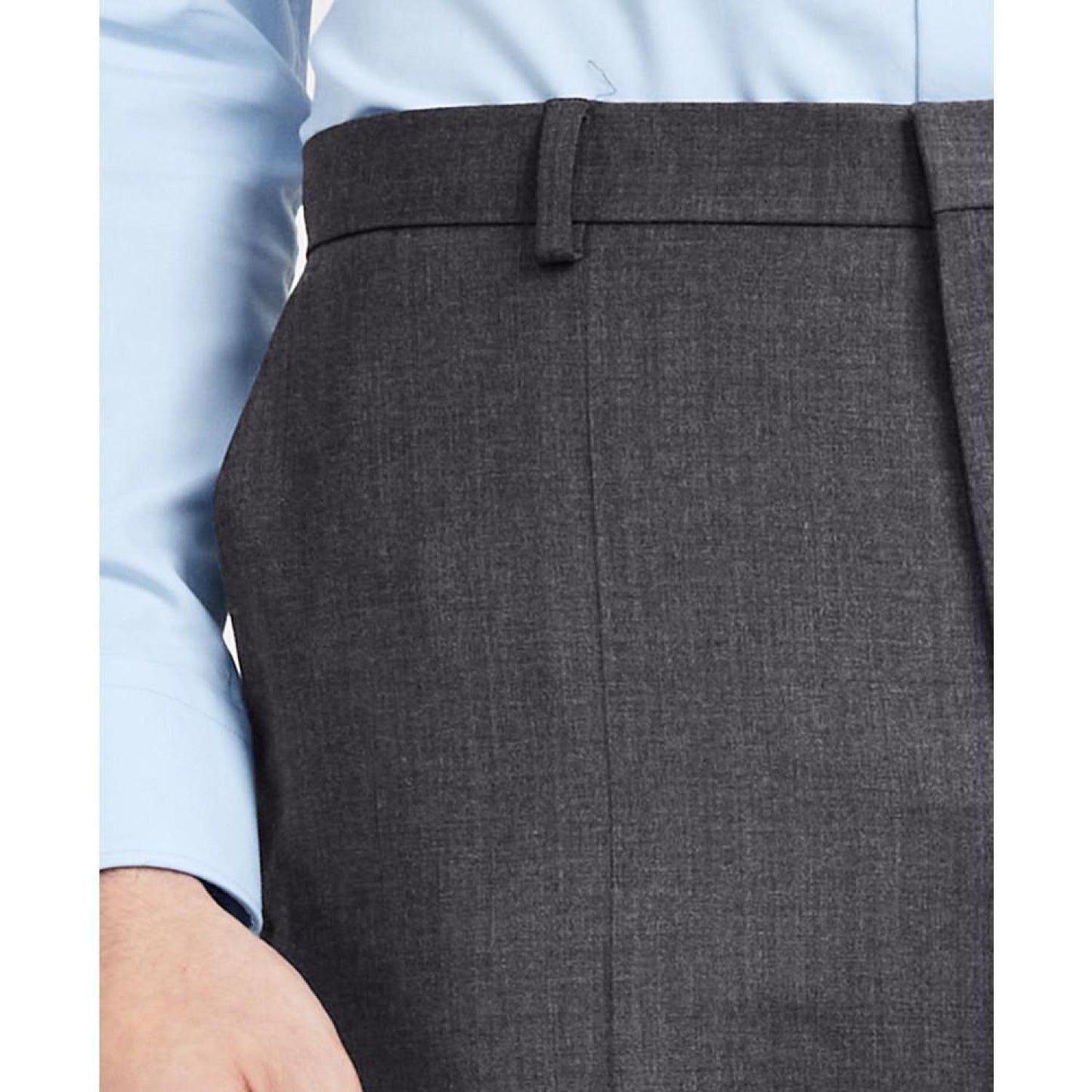 Men's Modern-Fit Wool Superflex Suit Separate Pants