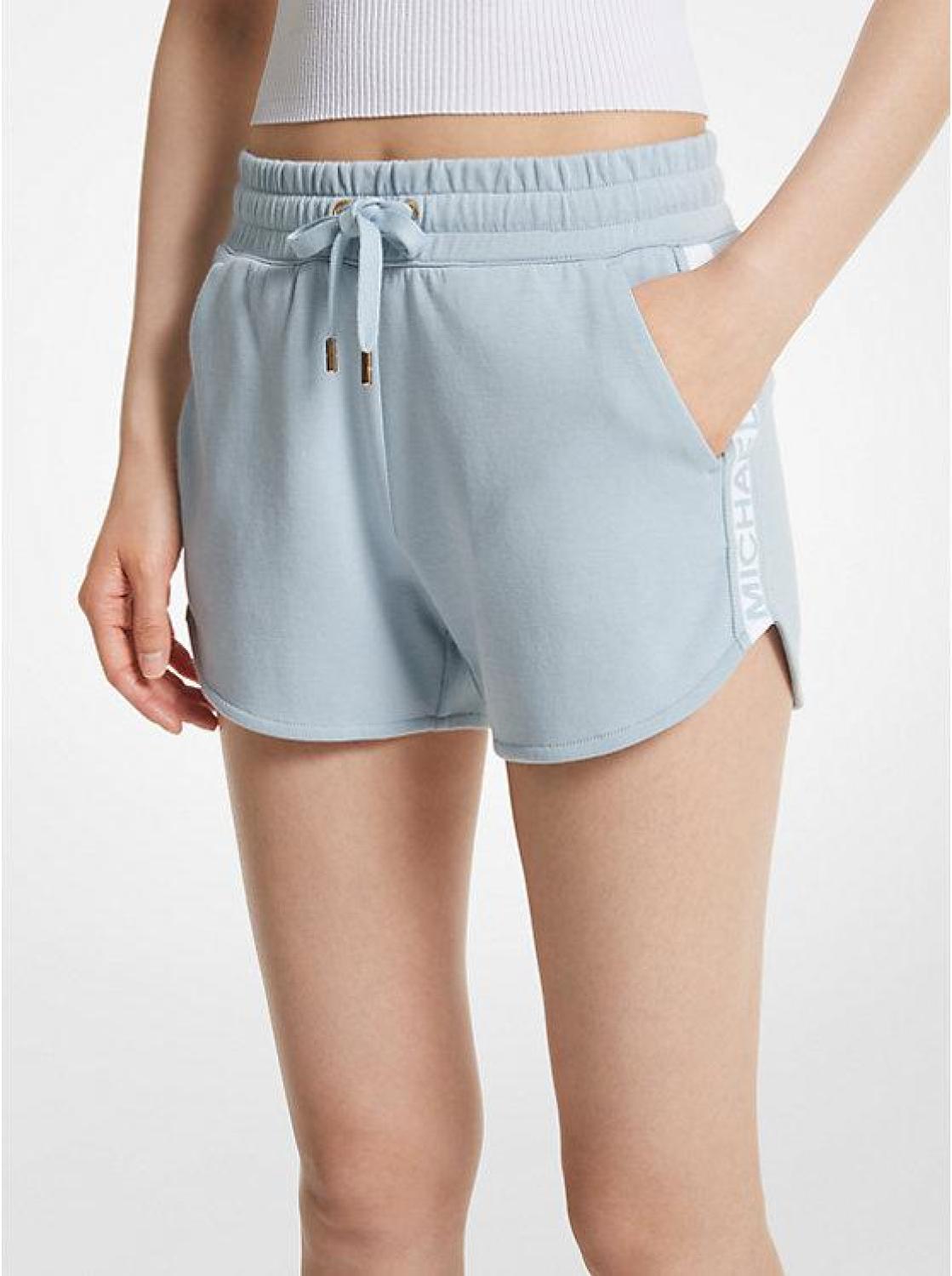 Logo Tape Cotton Blend Track Shorts