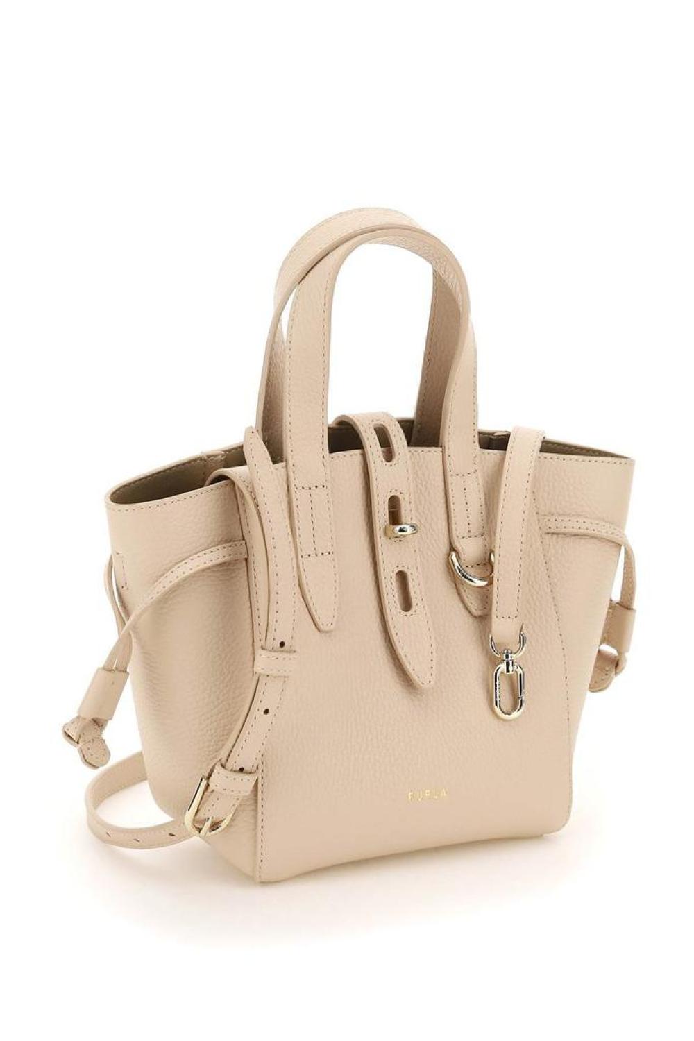 Furla Net Logo Printed Mini Tote Bag