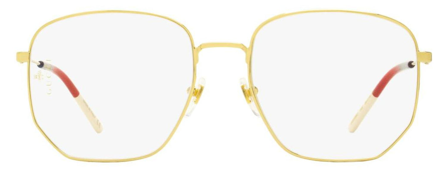 Gucci Women's Octagonal Eyeglasses GG0396O 002 Gold/Sylvie 56mm