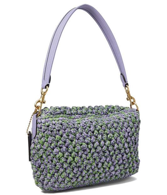 Popcorn Texture Straw Soft Tabby Shoulder Bag