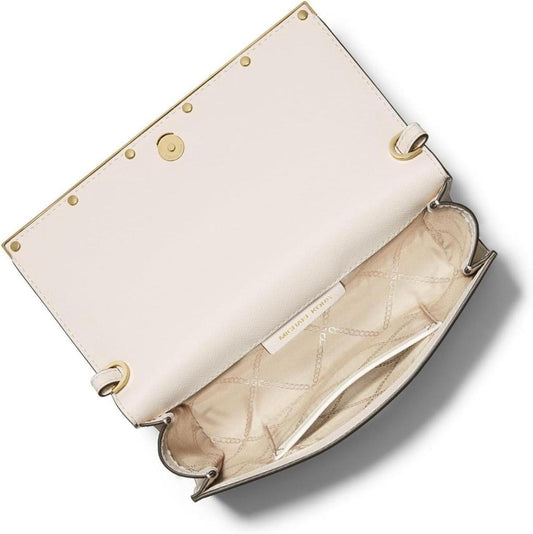 Michael Kors Mona Large East/West Clutch, Light Cream