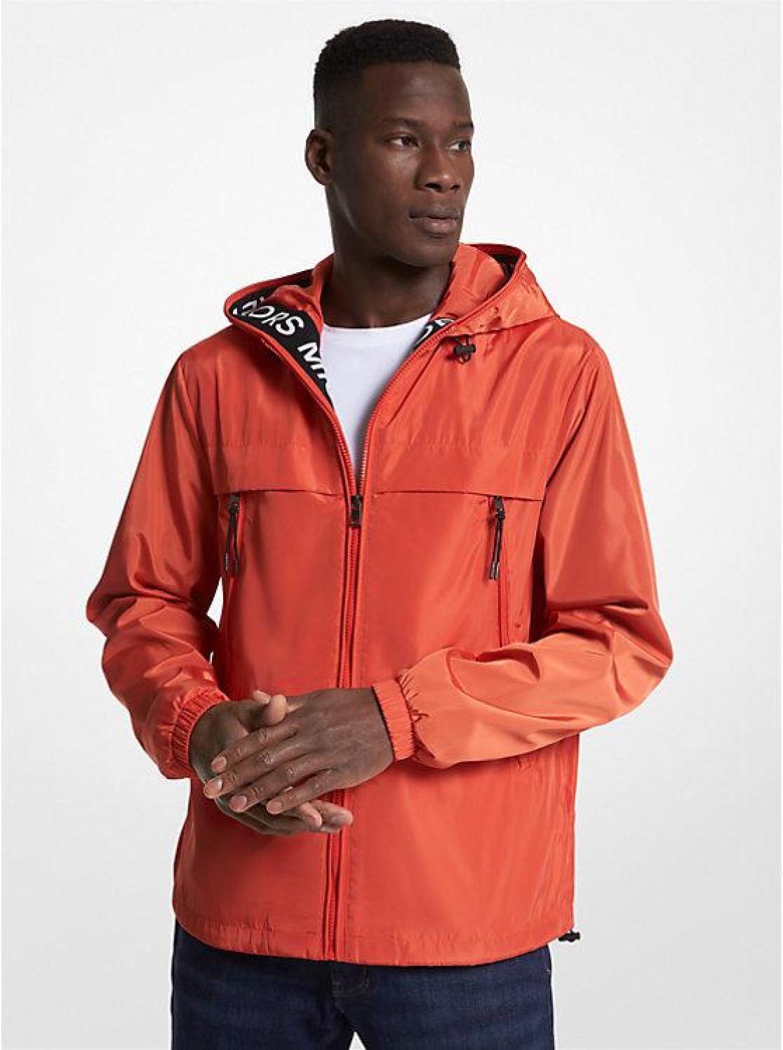 Logo Tape Woven Windbreaker Jacket