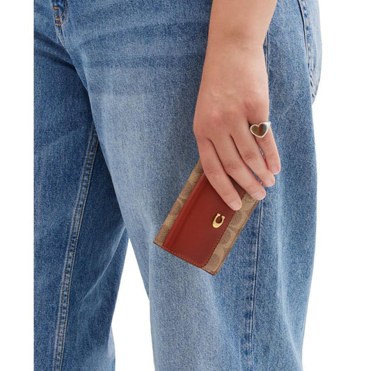Essential Coated Canvas Signature Mini Trifold Wallet