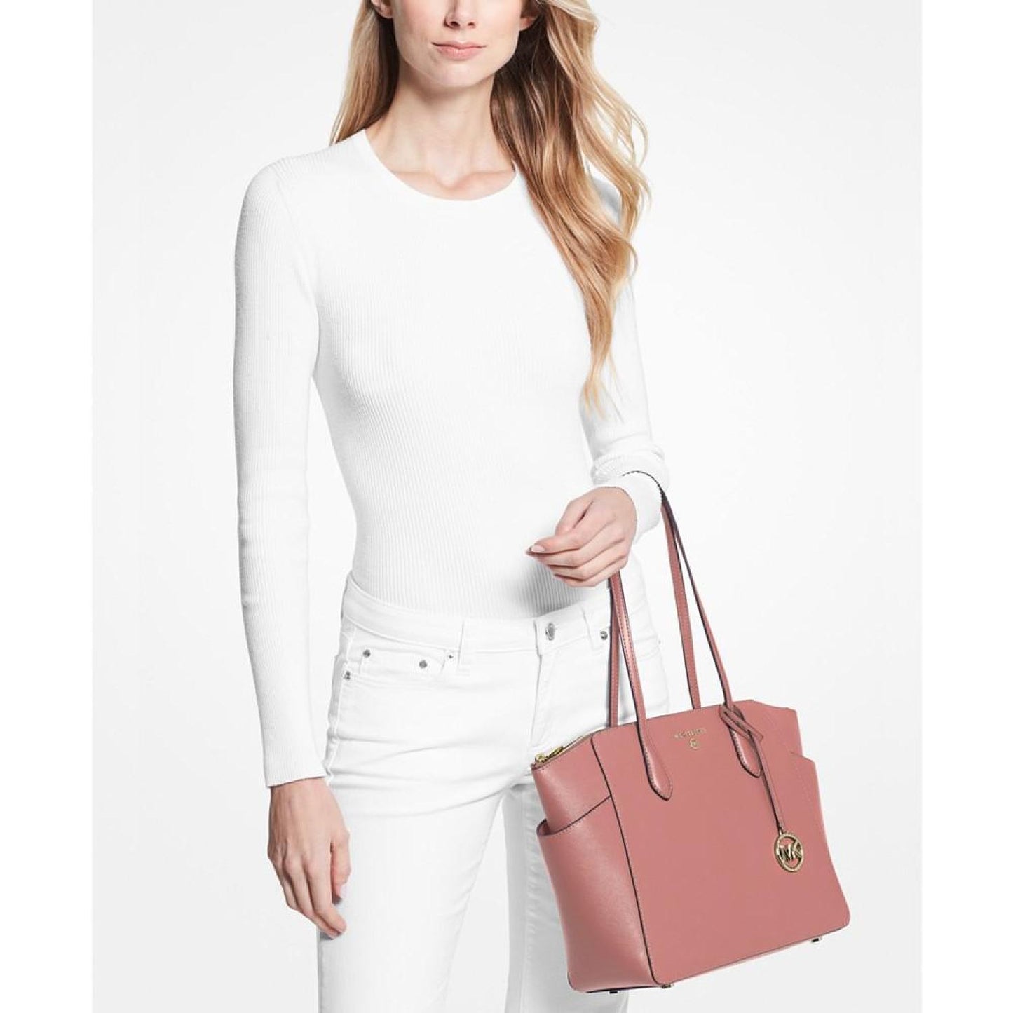 Marilyn Medium Top-Zip Leather Tote