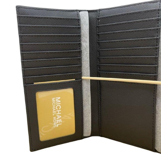 ICHAEL KORS JET SET TRAVEL K Signature Leather LARGE TRIFOLD WALLET