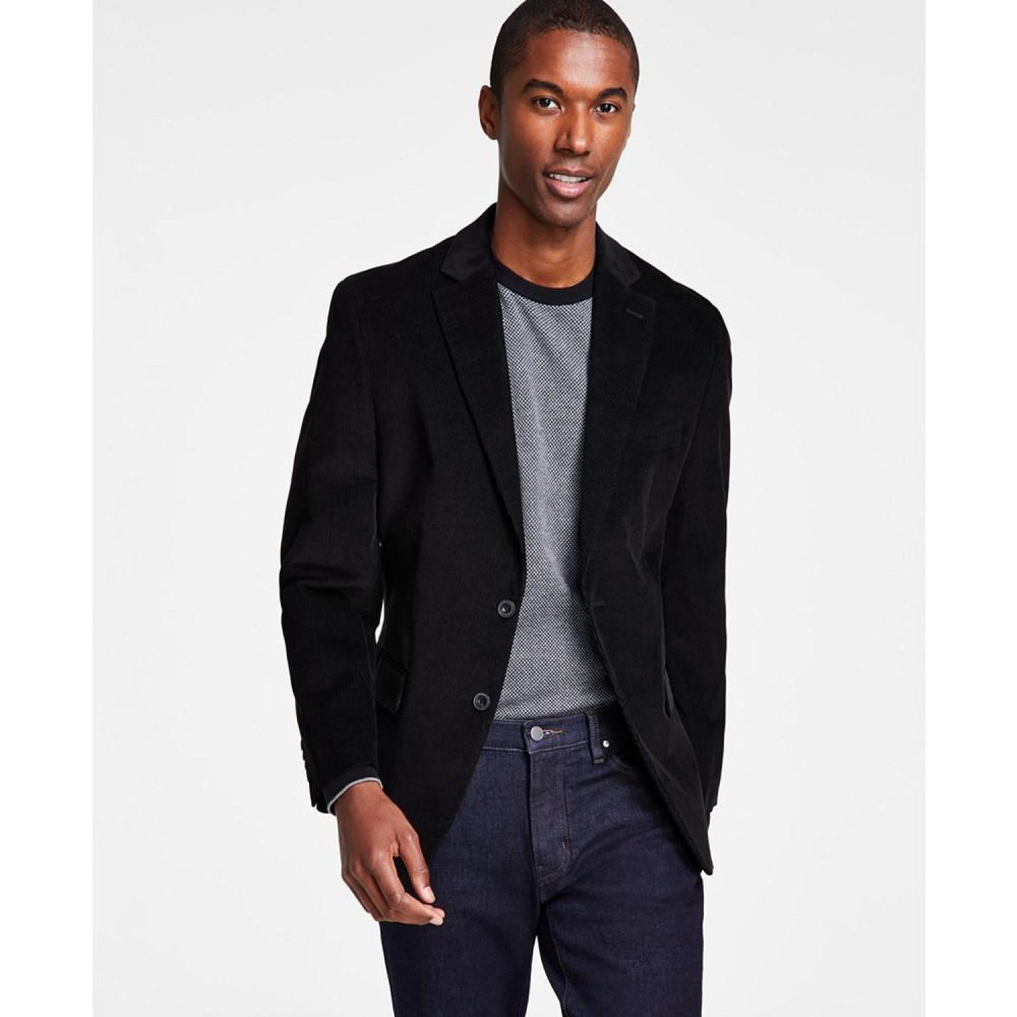 Men's Classic-Fit Stretch Corduroy Solid Sport Coat