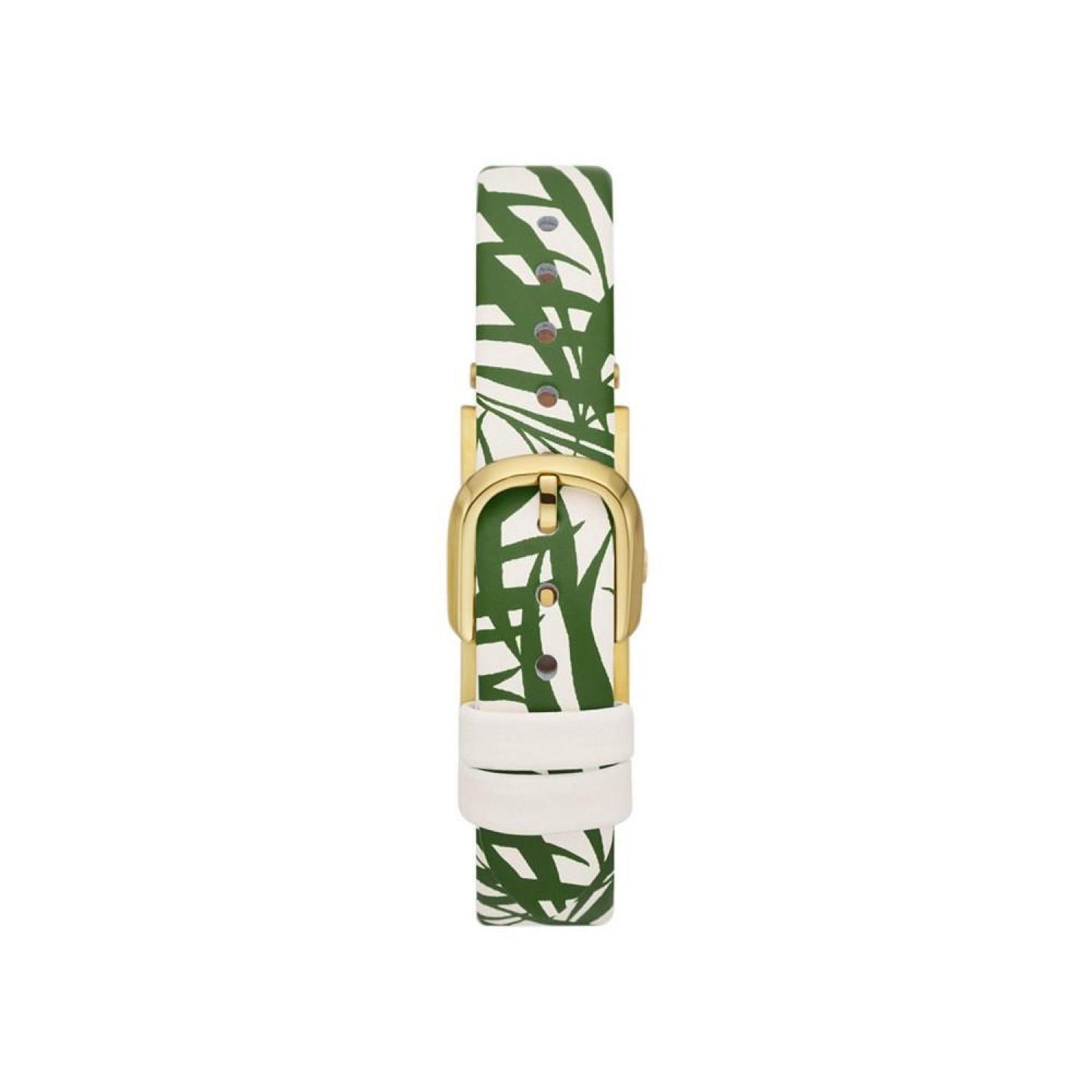 Women's Brookville in Gold-Tone Plated with Green White Leather Strap Watch 12mm