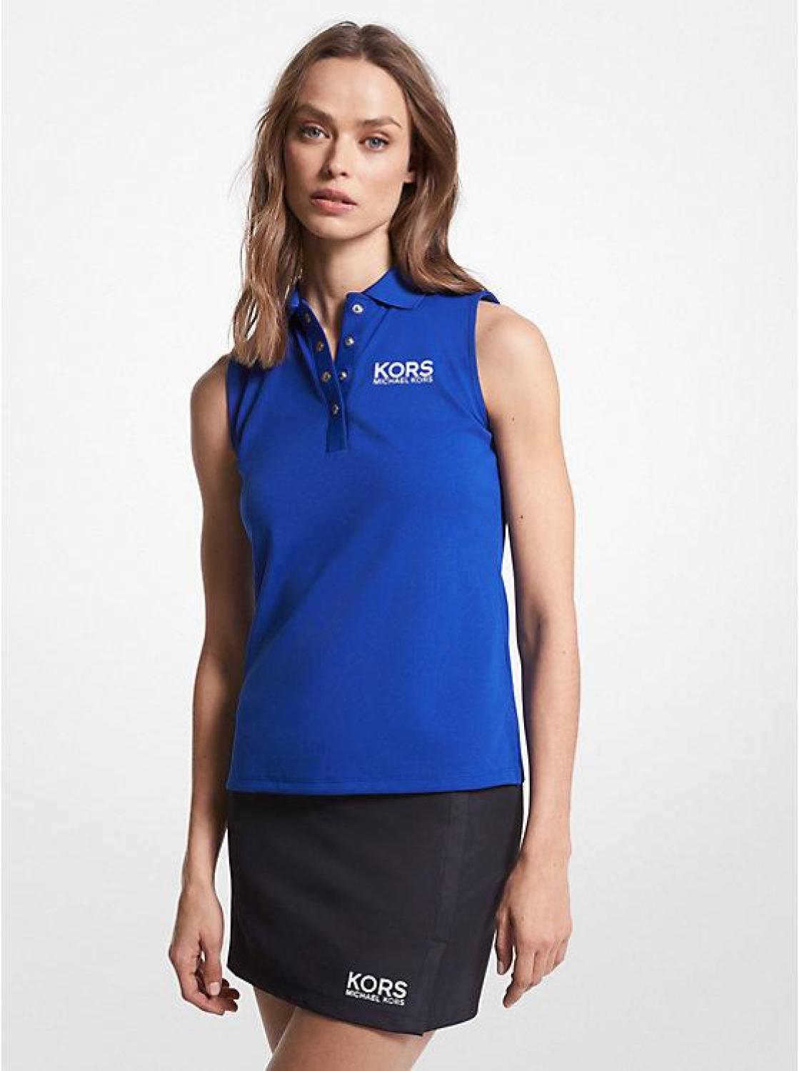Golf Logo Piqué Sleeveless Polo Shirt