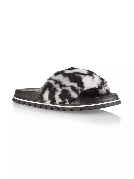 The Monogram Teddy Slides