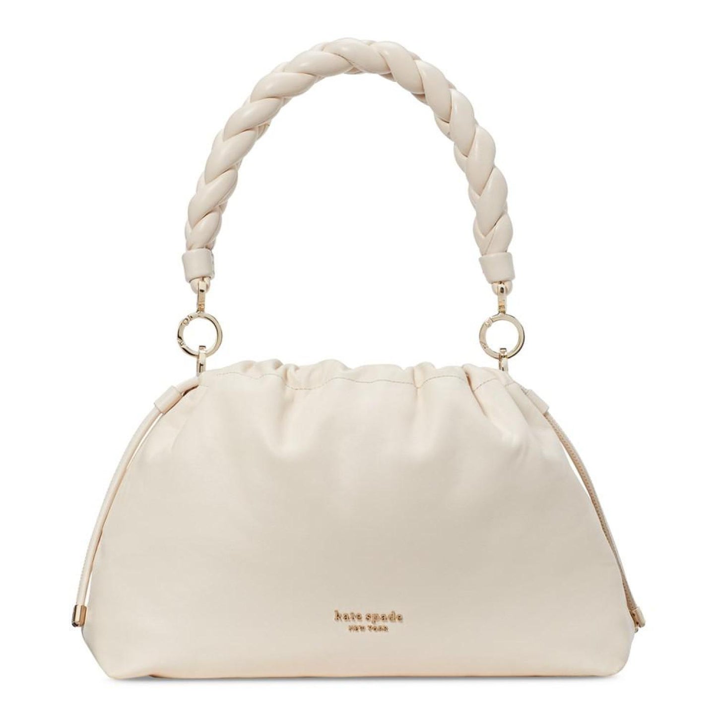 Meringue Smooth Nappa Leather Large Shoulder Bag