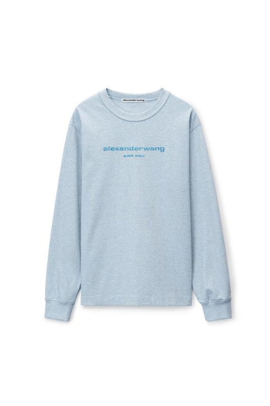 Puff Logo Long Sleeve Tee In Compact Jersey