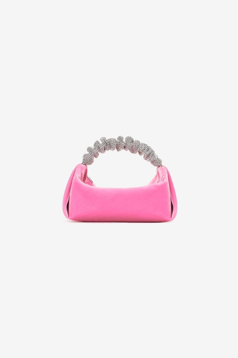 Scrunchie Mini Bag In Velvet Crystal