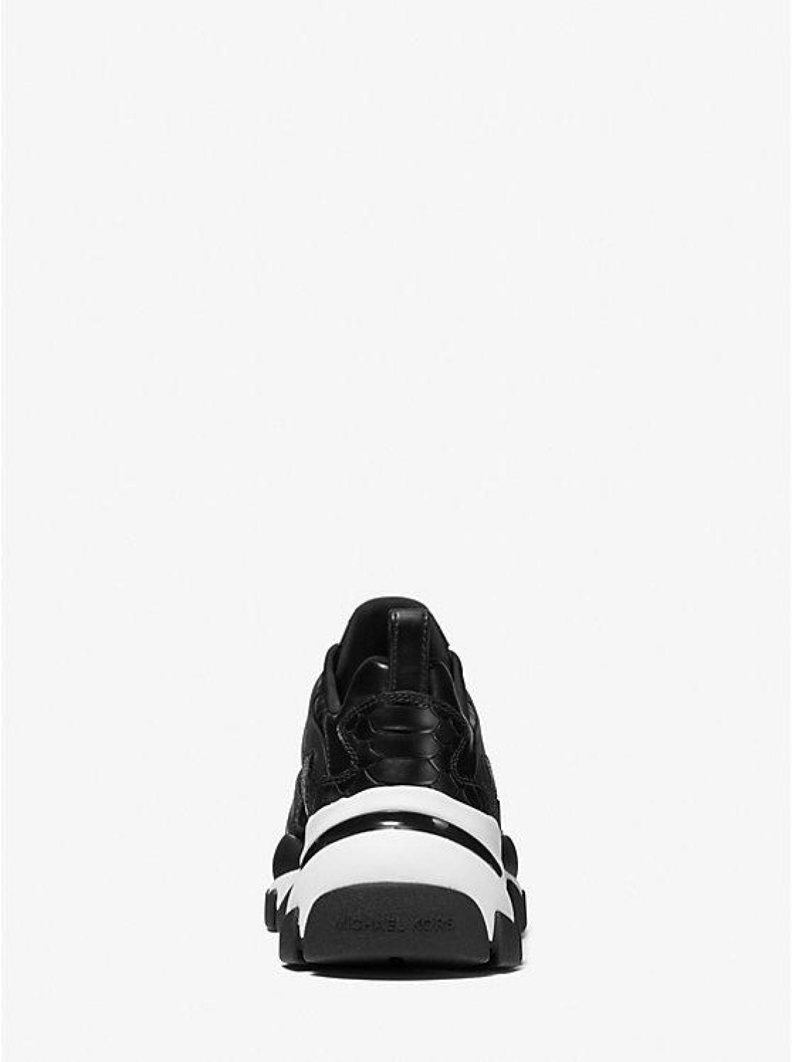 Nick Snake Embossed Leather Trainer